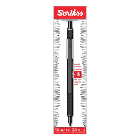 Scrikss Graph - X Matte Black Mechanical Pencil - 0.5mm - SCOOBOO - 71288 - TGM - Mechanical Pencil