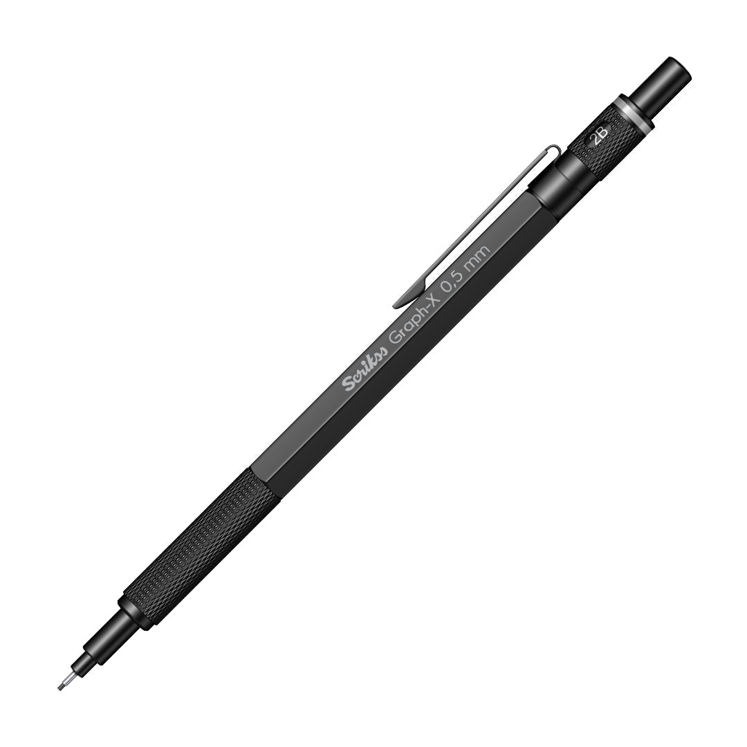 Scrikss Graph - X Matte Black Mechanical Pencil - 0.5mm - SCOOBOO - 71288 - TGM - Mechanical Pencil