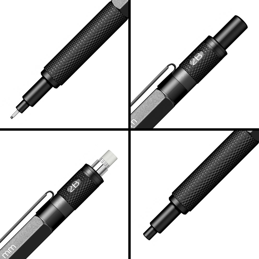 Scrikss Graph - X Matte Black Mechanical Pencil - 0.5mm - SCOOBOO - 86176 - TGM - Mechanical Pencil