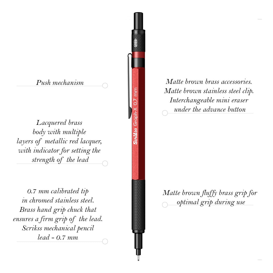 Scrikss Graph - X Mechanical Pencil - 0.7mm - SCOOBOO - 86190 - TGM - Mechanical Pencil