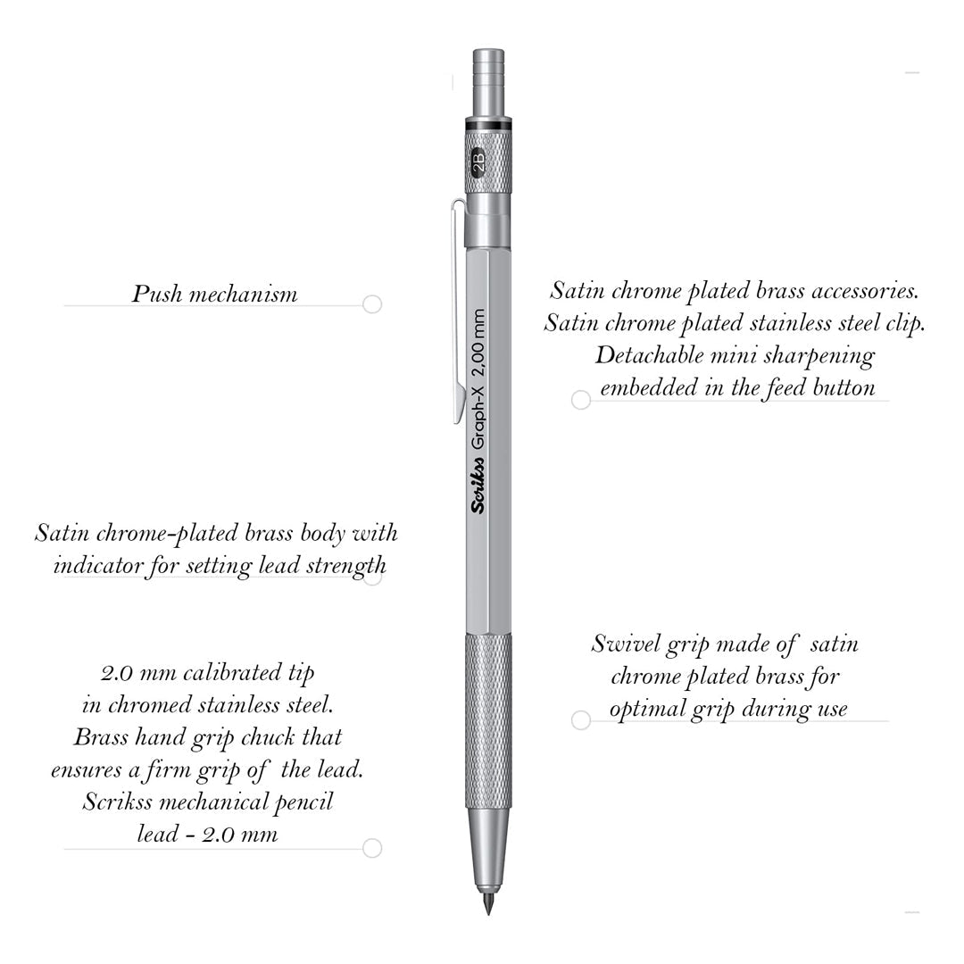 Scrikss Graph - X Mechanical Pencil - 2mm - SCOOBOO - 66314 - TGM - Mechanical Pencil