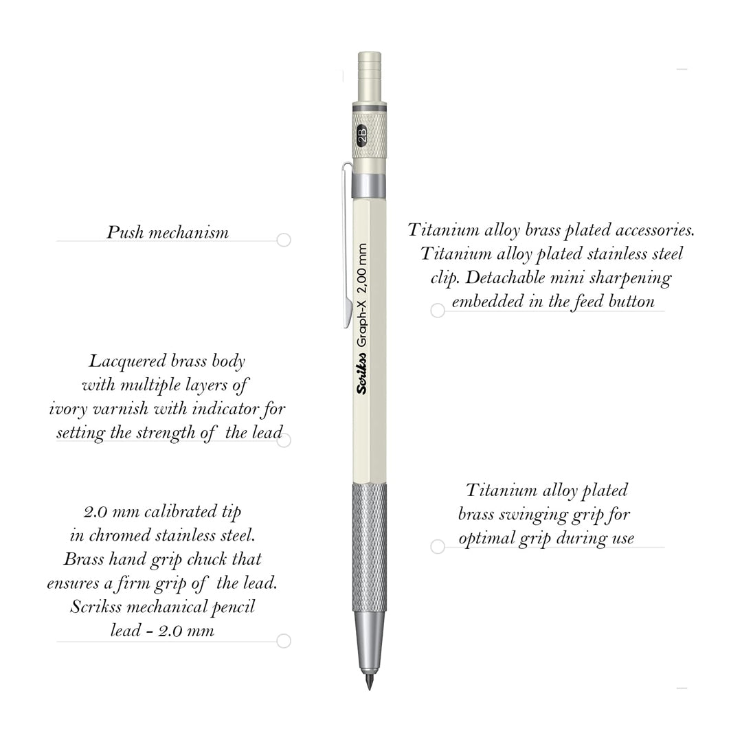 Scrikss Graph - X Mechanical Pencil 2MM - SCOOBOO - 66338 - TGM - Mechanical Pencil