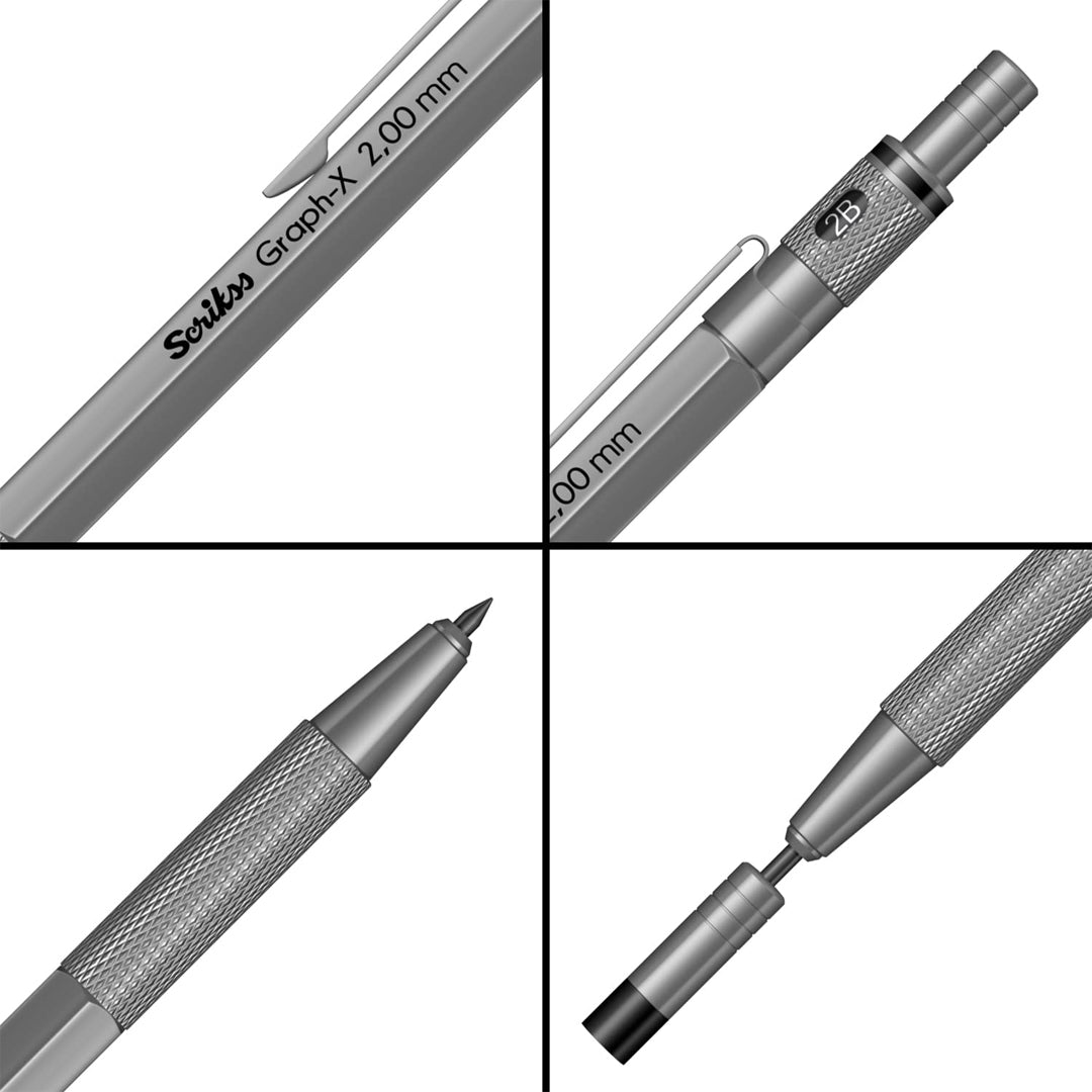 Scrikss Graph - X Mechanical Pencil - 2mm - SCOOBOO - 66345 - TGM - Mechanical Pencil