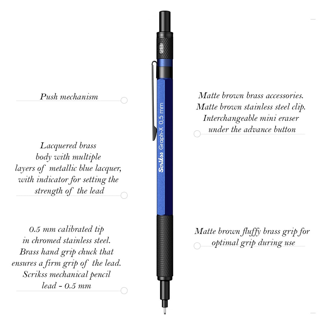 Scrikss Graph - Xmetal 0.5MM Mechanical Pencil - SCOOBOO - 86152 - TGM - Mechanical Pencil