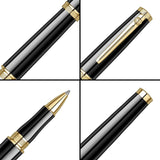 Scrikss Heritage Glossy Black With 23k Gold Plated Roller ball Pen ,1.0mm Point refill - SCOOBOO - 83991 - TGM - Roller Ball Pen