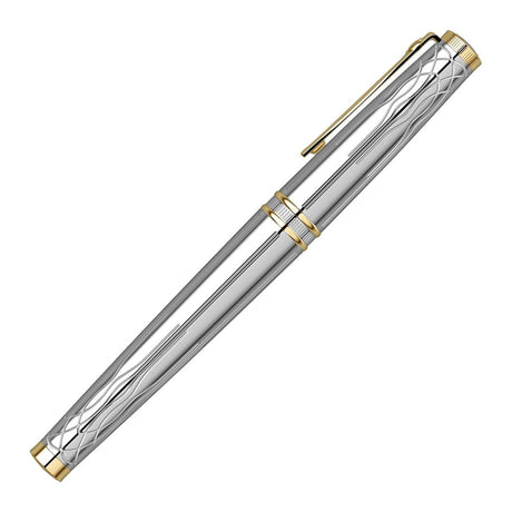 Scrikss Heritage Gold Chrome With 23k Gold Plated Engraved Design Roller ball Pen - SCOOBOO - 80761 - TGM - Roller Ball Pen