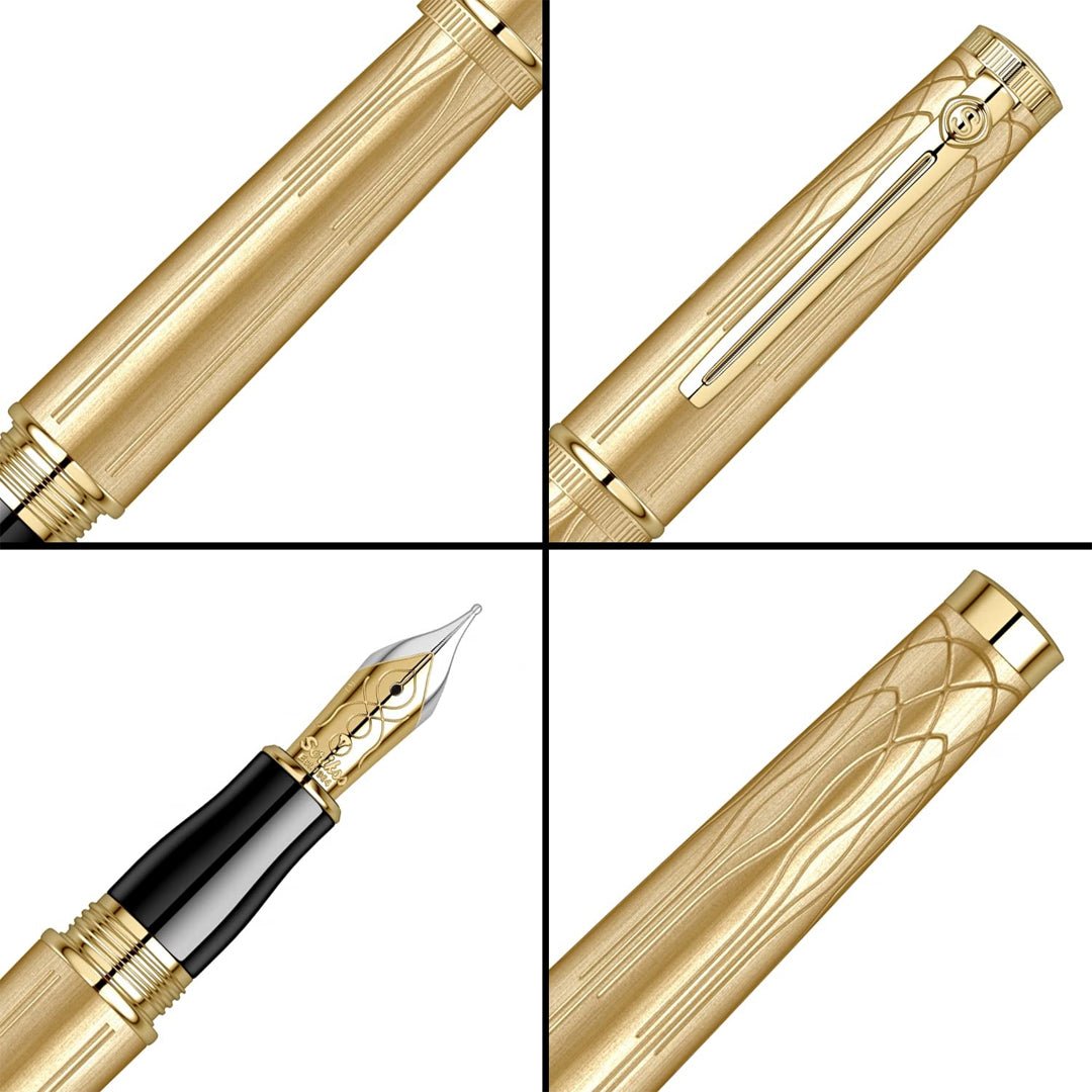 Scrikss Heritage Gold Fountain Pen - Medium - SCOOBOO - 80815M - TGM - Fountain Pen