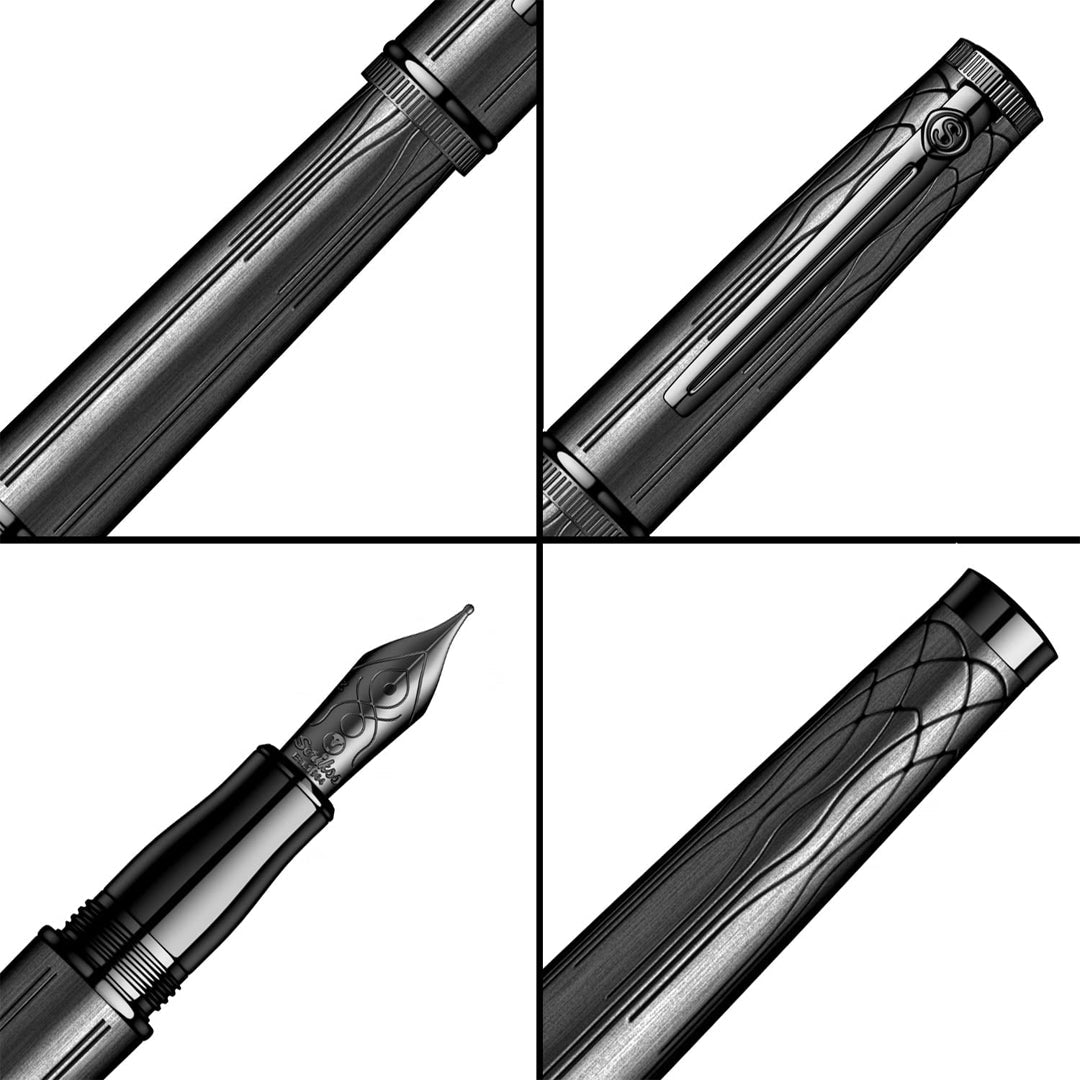 Scrikss Heritage Matt Black Fountain Pen - Medium - SCOOBOO - 83960M - TGM - Fountain Pen