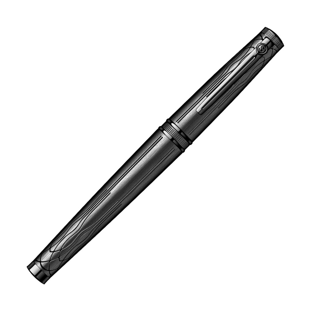 Scrikss Heritage Matt Black Titanium Plated Fountain Pens - SCOOBOO - Fountain Pen