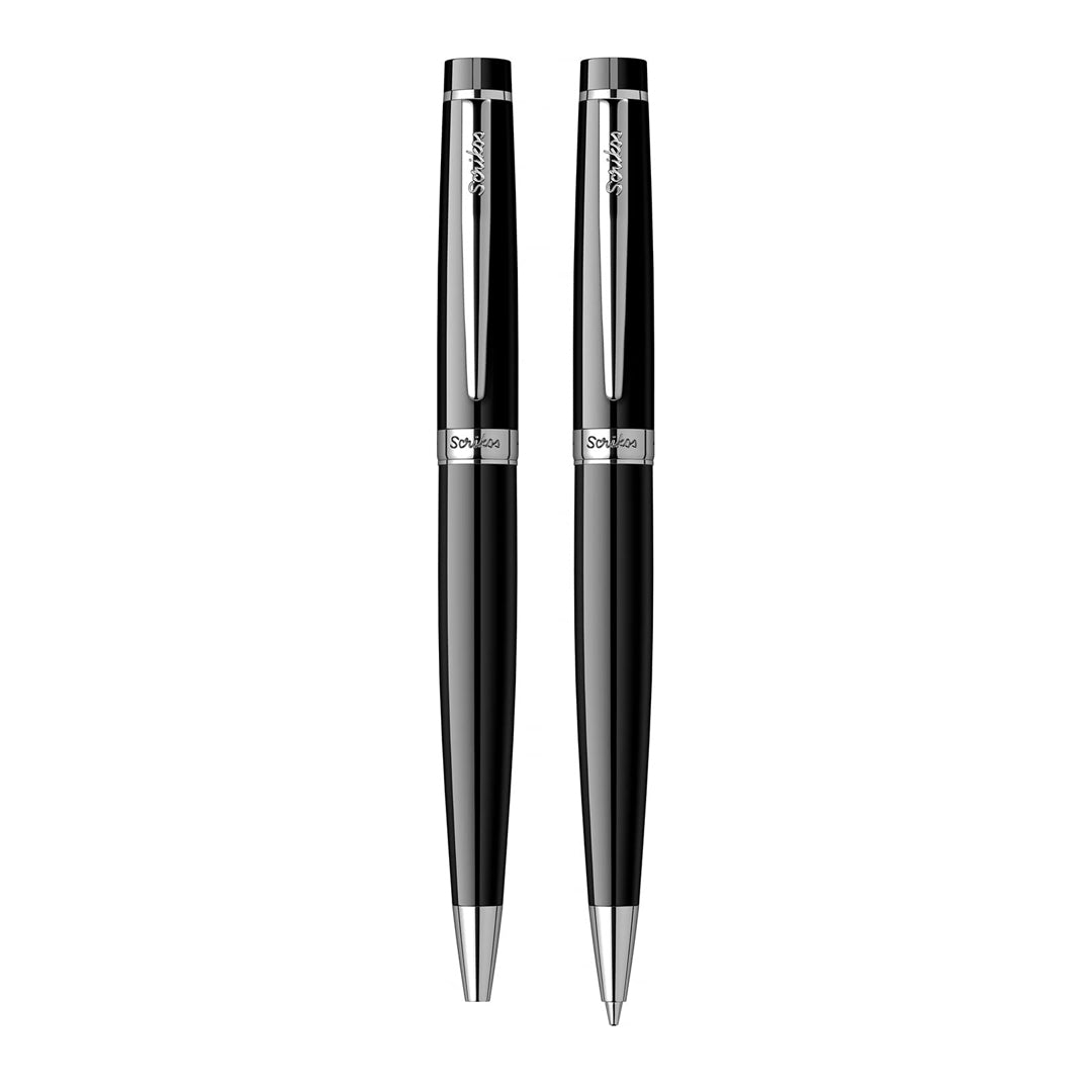 Scrikss Honor 38 - BP+MP Set Black Chrome - SCOOBOO - 62583 - TGM - Ball Pen