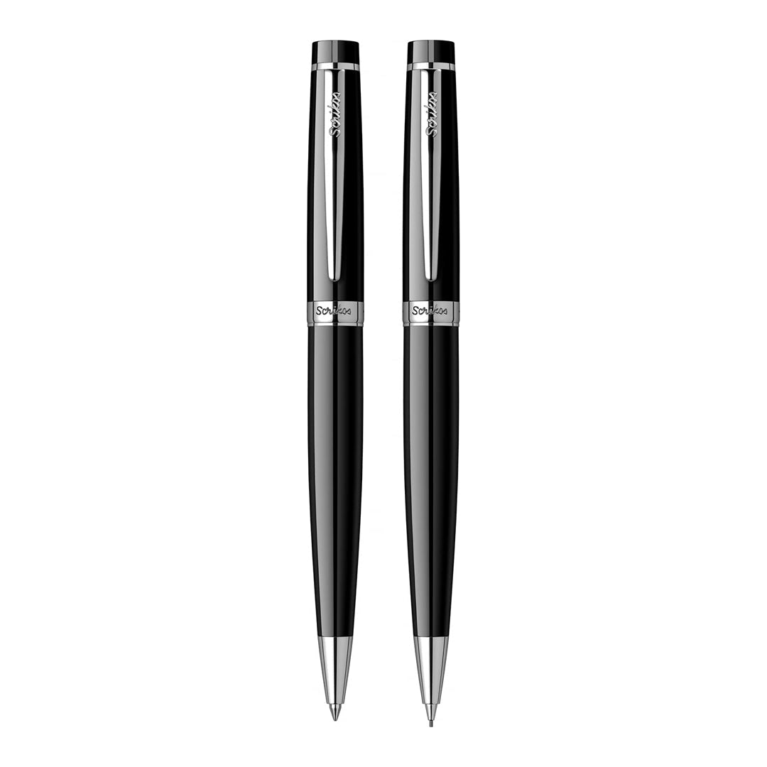 Scrikss Honor 38 - BP+MP Set Black Chrome - SCOOBOO - 62583 - TGM - Ball Pen