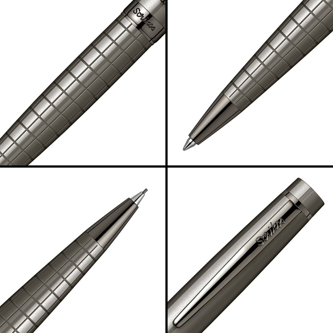 Scrikss Honor 38 - BP+MP Set Black Chrome - SCOOBOO - 62590 - TGM - Ball Pen