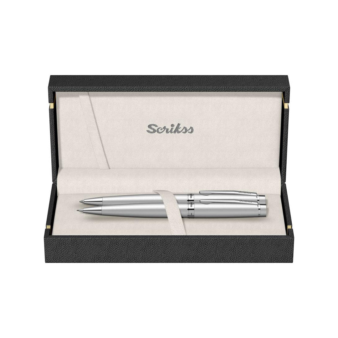 Scrikss Honor 38 - BP+MP Set Black Chrome - SCOOBOO - 62613 - TGM - Ball Pen