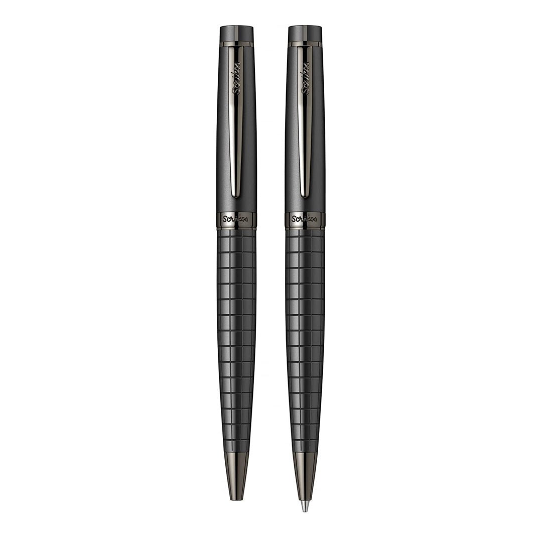 Scrikss Honor 38 - BP+MP Set Black Chrome - SCOOBOO - 79116 - TGM - Ball Pen