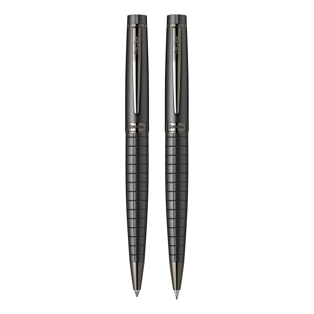 Scrikss Honor 38 - BP+MP Set Black Chrome - SCOOBOO - 79116 - TGM - Ball Pen