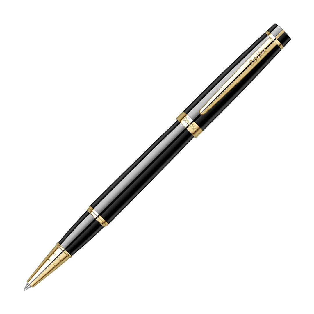 Scrikss Honour 38 Glossy Black Roller Ball Point Pen - SCOOBOO - 62378 - TGM - Roller Ball Pen