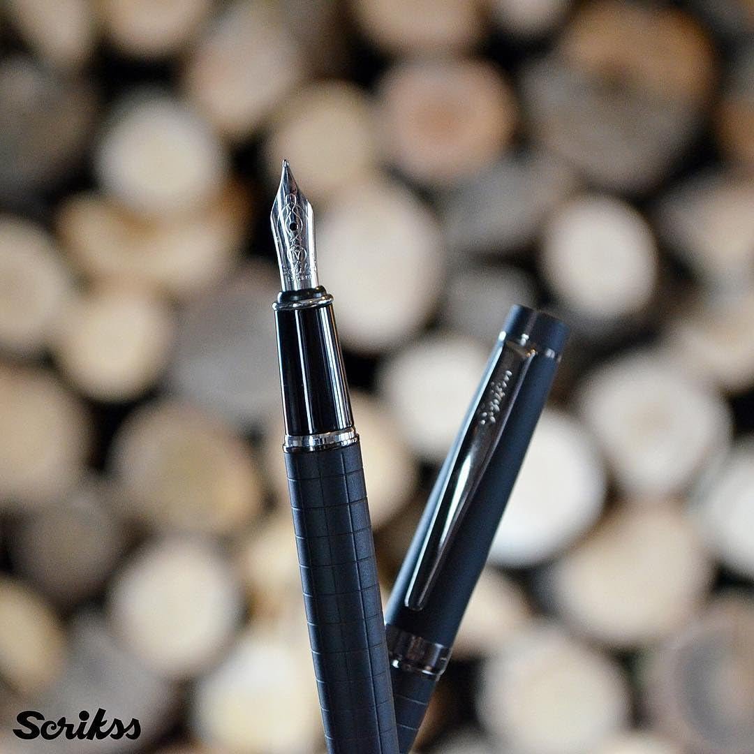 Scrikss Honour 38 Matt Black Fountain Ink Pen - Medium Nib - SCOOBOO - 79109 - TGM - Fountain Pen