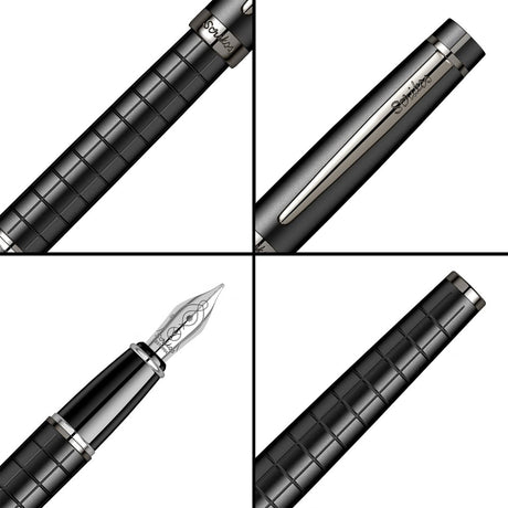 Scrikss Honour 38 Matt Black Fountain Ink Pen - Medium Nib - SCOOBOO - 79109 - TGM - Fountain Pen