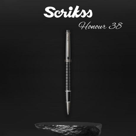 Scrikss Honour 38 Matt Black Roller Ball Point Pen - SCOOBOO - 79093 - TGM - Roller Ball Pen