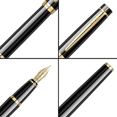 Scrikss Honour Chrome & Gold Fountain Pen - SCOOBOO - 62422 - TGM - Fountain Pen