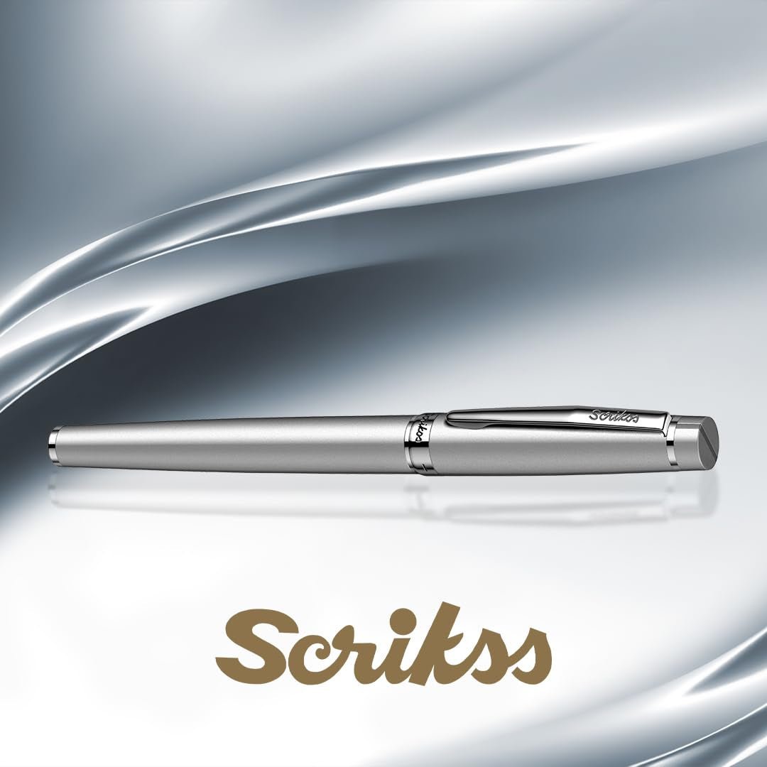 Scrikss Honour Matt Chrome CT Roller Pen - SCOOBOO - 62415 - TGM - Roller Ball Pen