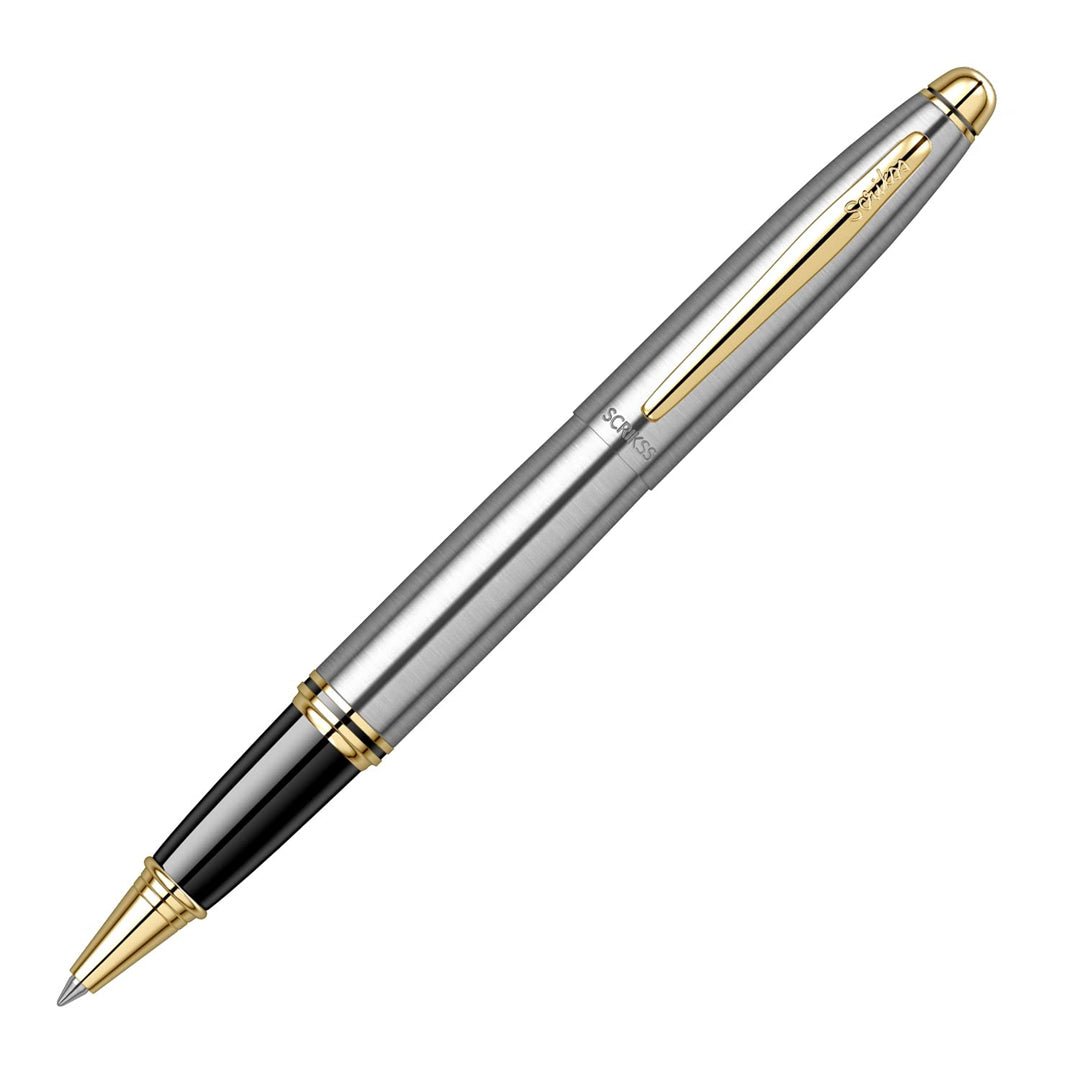 Scrikss Knight Gold Chrome Roller Pen - SCOOBOO - 57169 - TGM - Roller Ball Pen