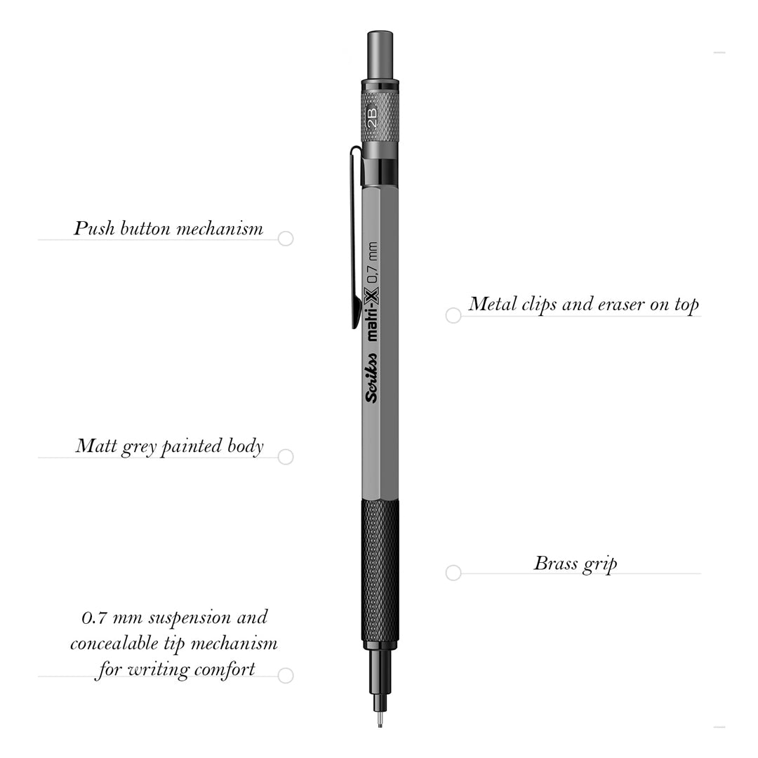 Scrikss Matri - X Mechanical Pencil 0.7MM - SCOOBOO - 88460 - TGM - Mechanical Pencil