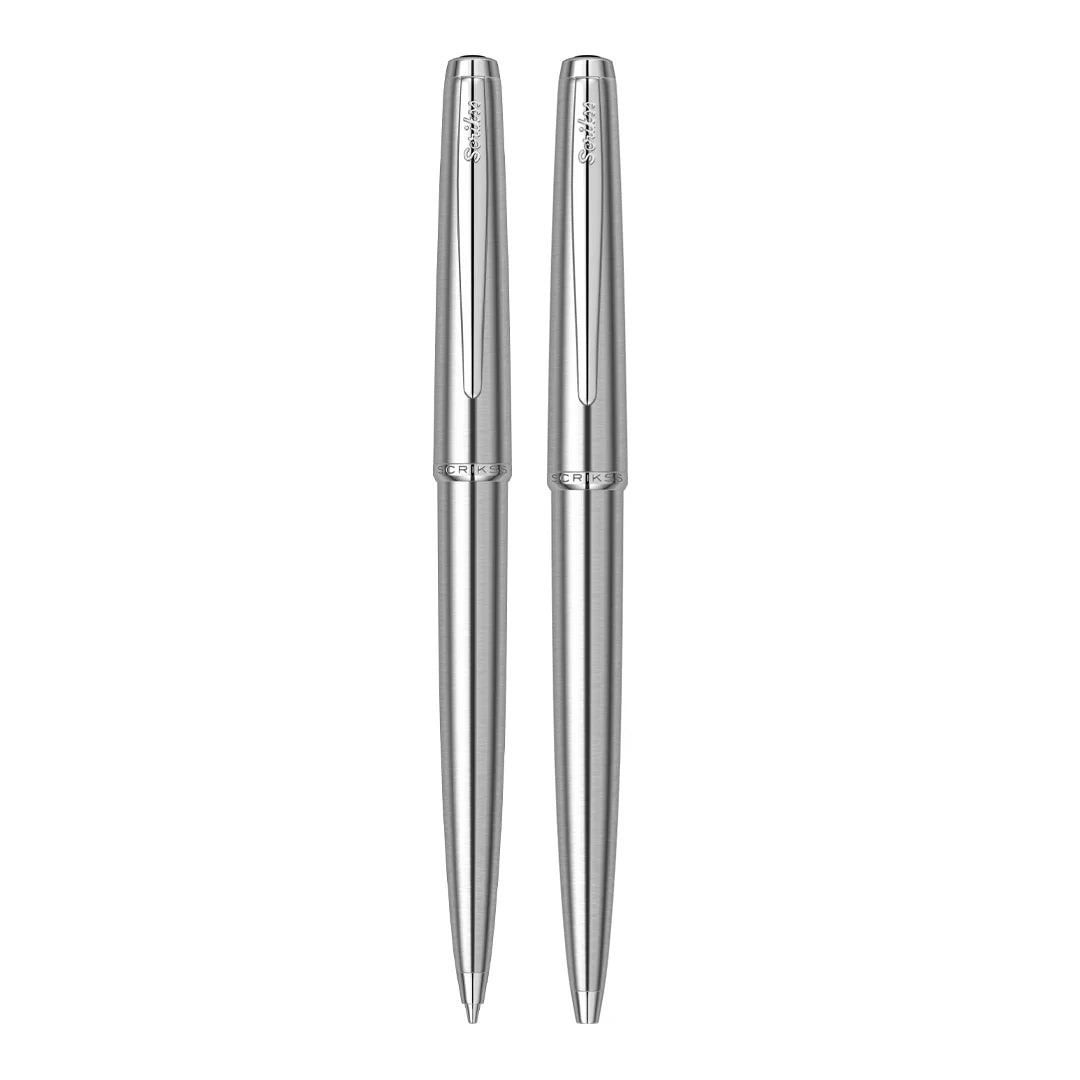 Scrikss Metropolis 78 M Stainless Steel BP+MP Set - SCOOBOO - 54472 - TGM - Ball Pen