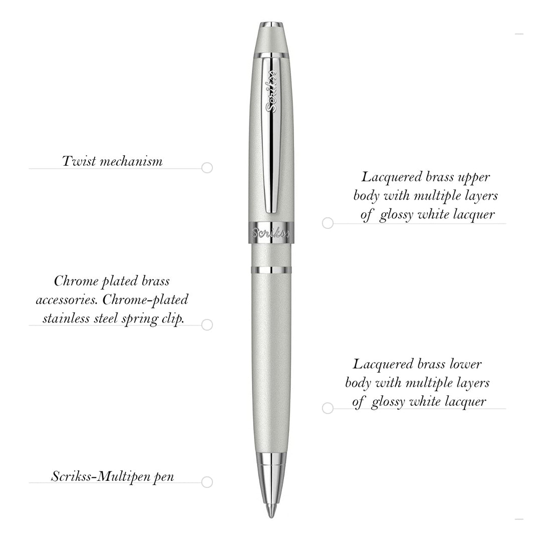 Scrikss Mini Metropolis Matte Grey - CT Ballpoint Pen - SCOOBOO - 71844 - TGM - Ball Pen