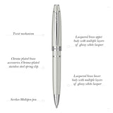 Scrikss Mini Metropolis Matte Grey - CT Ballpoint Pen - SCOOBOO - 71844 - TGM - Ball Pen