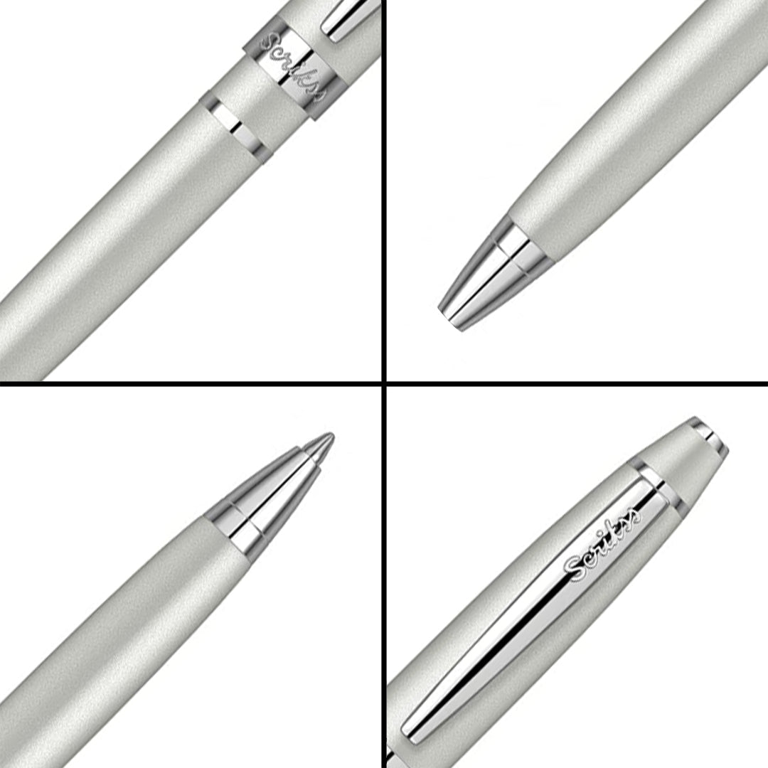 Scrikss Mini Metropolis Matte Grey - CT Ballpoint Pen - SCOOBOO - 71844 - TGM - Ball Pen