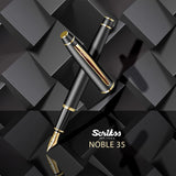 Scrikss Noble Black Gold Fountain Pen - SCOOBOO - 85957 - TGM - Fountain Pen