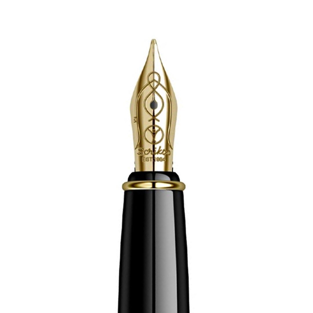 Scrikss Noble Black Gold Fountain Pen - SCOOBOO - 85957 - TGM - Fountain Pen