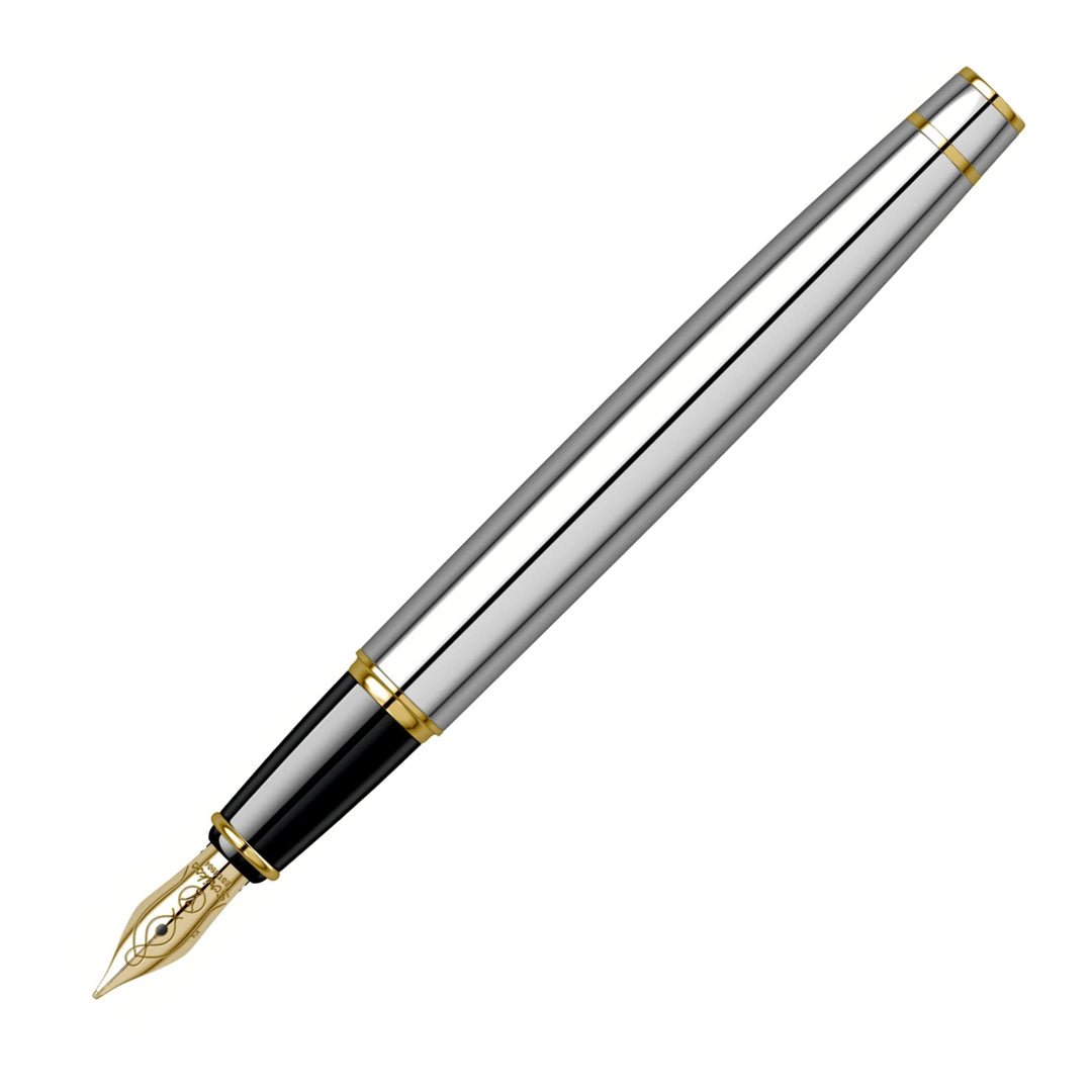 Scrikss Noble Gold Chrome Fountain Pen - SCOOBOO - 54182 - TGM - Fountain Pen