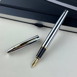 Scrikss Noble Gold Chrome Fountain Pen - SCOOBOO - 54182 - TGM - Fountain Pen