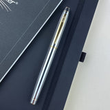 Scrikss Noble Gold Chrome Fountain Pen - SCOOBOO - 54182 - TGM - Fountain Pen