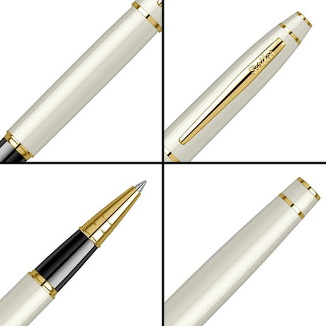 Scrikss Noble Pearl White GT Roller Pen - SCOOBOO - 78720 - TGM - Roller Ball Pen