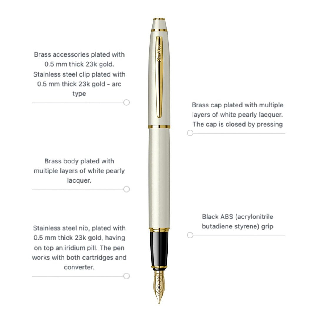 Scrikss Noble White Gold FP - SCOOBOO - 78713 - TGM - Fountain Pen