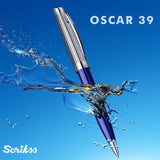 Scrikss Oscar 39 Blue Chrome - CT Ballpoint Pen - SCOOBOO - 66772 - TGM - Ball Pen