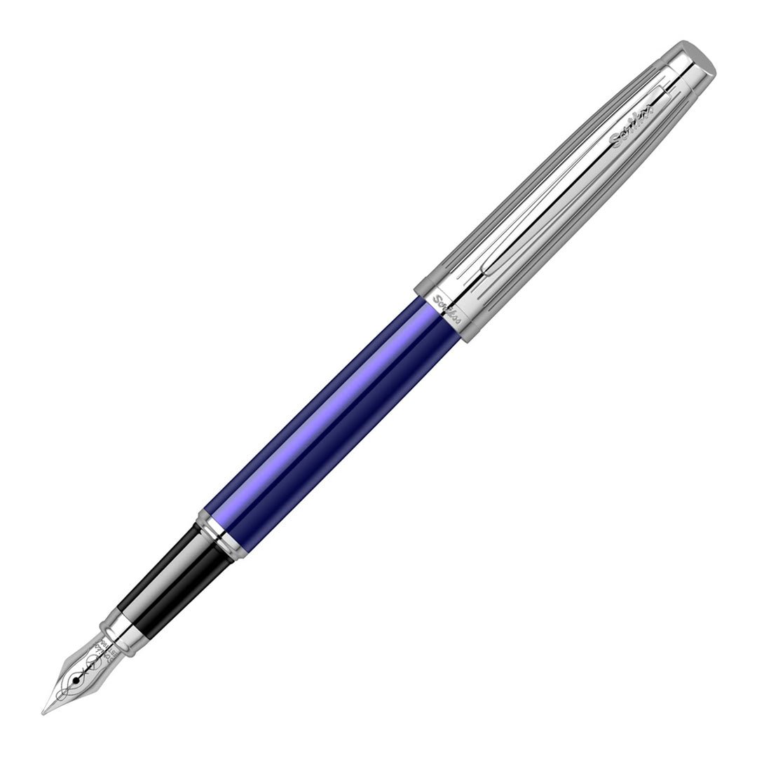 Scrikss Oscar Blue Chrome Fountain Pen - SCOOBOO - 66673 - TGM - Fountain Pen