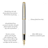 Scrikss Oscar Chrome Fountain Pen - SCOOBOO - 66697 - TGM - Fountain Pen