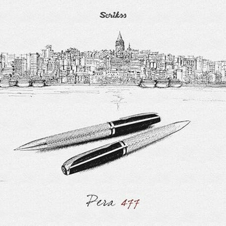 Scrikss Pera 477 Black Chrome - CT Ballpoint Pen - SCOOBOO - 57206 - TGM - Ball Pen