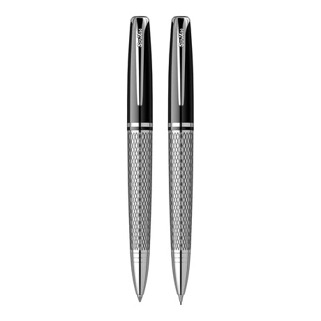 Scrikss Pera 477 Black CT Ballpoint Pen + Mechanical Pencil Set - SCOOBOO - 57251 - TGM - Ball Pen