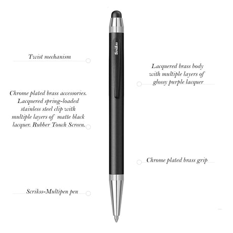 Scrikss Smart Pen 699 Black - CT Ballpoint Pen - SCOOBOO - 80723 - TGM - Ball Pen