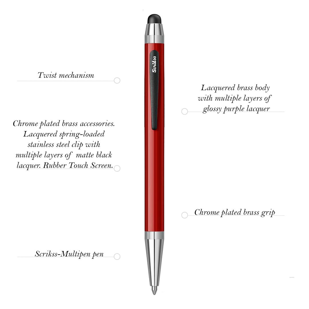 Scrikss Smart Pen 699 Red Ball Pen - SCOOBOO - 80693 - TGM - Ball Pen