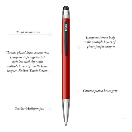 Scrikss Smart Pen 699 Red Ball Pen - SCOOBOO - 80693 - TGM - Ball Pen