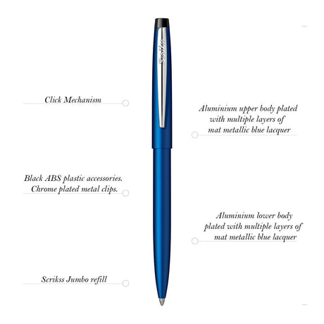 Scrikss Stylus T108 Blue CT Ball Pen - SCOOBOO - 81720 - TGM - Roller Ball Pen