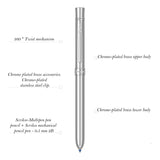 Scrikss Trio Chrome Ball Pen - SCOOBOO - 71684 - TGM - Ball Pen