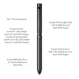 Scrikss Trio Sport 83 Matte Black - BT Multi Function Pen - SCOOBOO - 85705 - TGM - Ball Pen