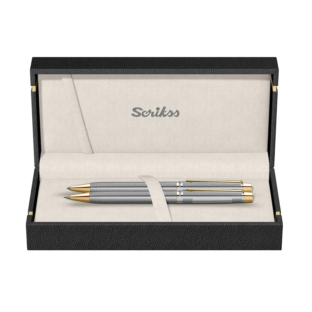 Scrikss Venus 722 Gold Chrome BP+MP Set - SCOOBOO - 71639 - TGM - Ball Pen